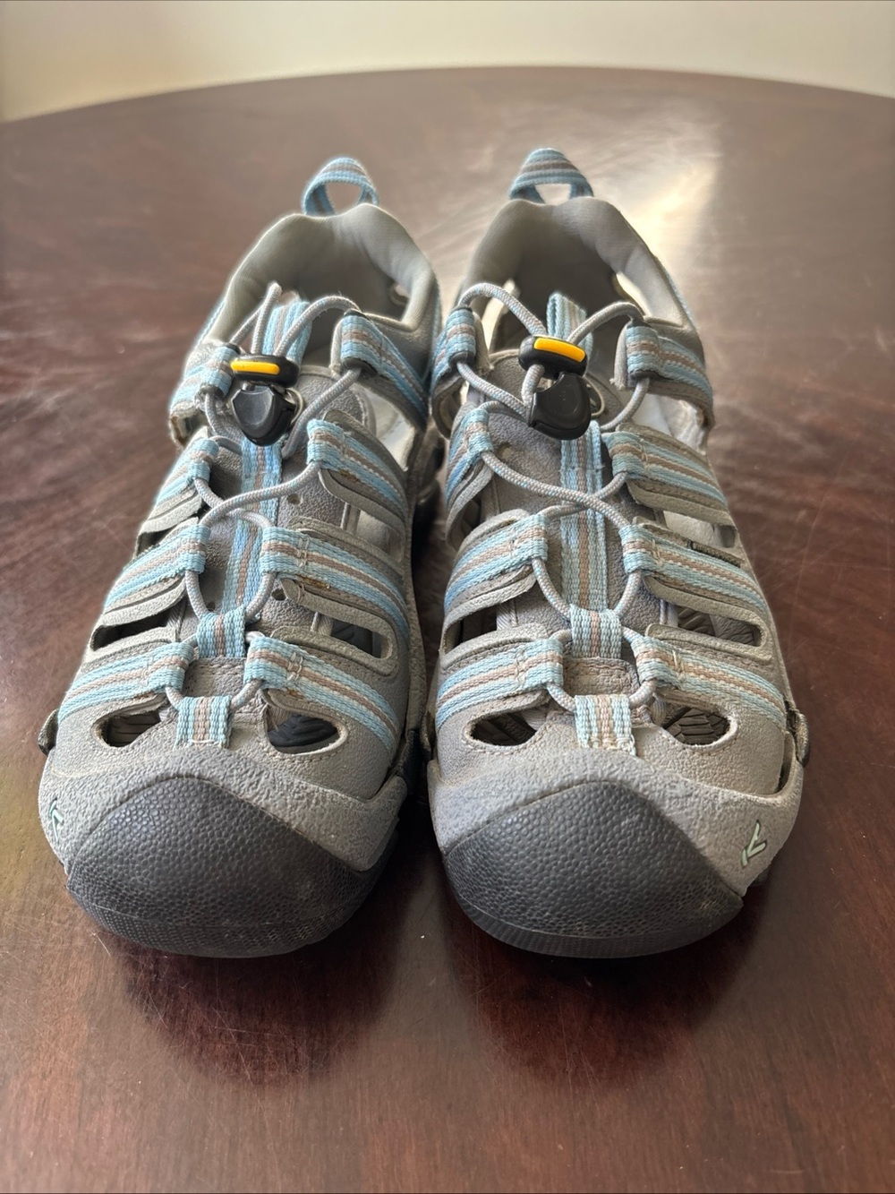 Keen Women's Gray and Light Blue Athletic Sandals
